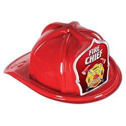 Red Fire Chief Hat (Silver and Red Shield)