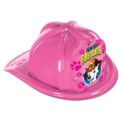 Junior Pink Firefighter Hat (Dalmatian Pink Shield)