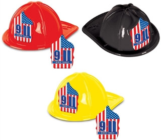 9/11 Plastic Fire Chief Hat (Choose Color)