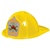 Yellow Plastic Fire Chief Hat (Silver Shield)