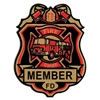 Fire Chief Plastic Badge w/Clip
