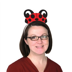 Printed Ladybug Tiaras (4/Pkg)