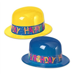 Assorted Plastic Birthday Derby (1/pkg)