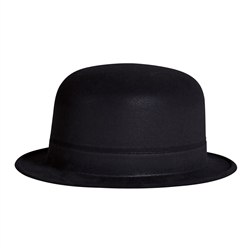 Black Velour Derby Hat