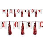 X and O, two letters that can mean so much!  Say it all with the XOXO tassel streamer. It's easy to show how you feel with this 6' long streamer!
