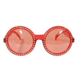 Red Jeweled Heart Fanci-Frames