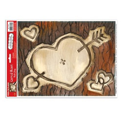 Carved Heart Peel N Place (1/sheet)