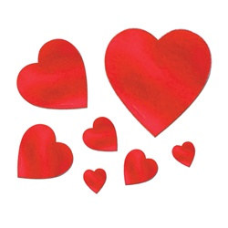 Assorted Foil Hearts (40/Pkg)