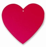 Red Foil Heart Cutout (4 inch)