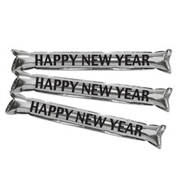 Silver Metallic Make Some Noise  HNY Party Sticks