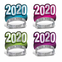 Here's a great way to get all of your guests in the New Year's mood! They'll be smiling as they countdown to the New Year when they're wearing these fun New Year 2020 Tiaras.