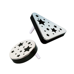 Black and Silver Plastic Metallic Noisemakers