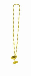 Gold Beads with Cheers Glass (1/pkg)