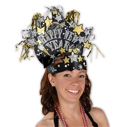 Gold and Silver Glittered New Year Headdress (1/Pkg)