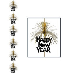Black and Gold Happy New Year Firework Stringer