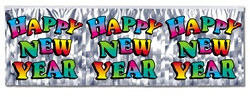 Metallic Multi-Color Happy New Year Banner