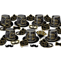 Planning a large celebration for New Year's Eve and don't want to break your budget?
This Simply Paper New Year Assortment for 50 is the answer!
Each assortment includes 25 Hi-Hats, 25 Tiaras and 50 photo fun signs to help make lasting memories.