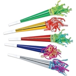 Assorted Foil Horns with Tassel, 11 in (sold 100 per box)