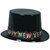 Black Celebration New Year Topper Hat