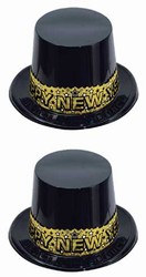 Gold Stardust New Year Topper Hats (1/pkg)