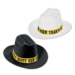 Western Nights New Year Cowboy Hats (Assorted Colors)