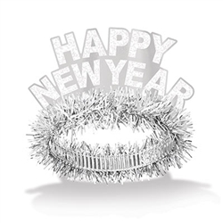 White Happy New Year Regal Tiara