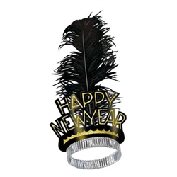 Black and Gold Swing New Year Tiaras