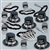 Perfectly sized for a small New Years Eve party, this party kit has enough hats, horns, tiaras, and poly leis to supply up to 10 guests. Black hats and tiaras have silver accents and coordinate with the included silver foil horns and black poly leis.