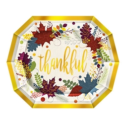 Show your friends how much you care with these classic Friendsgiving Dinner Plates. They'll look great on your table and prove the special touch you're looking for.  Sold 8 plates per pack, Plates measure 11 x 9 inches. Plates are not microwave safe.