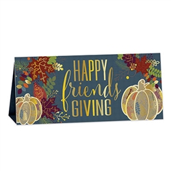 Add classic style to a new celebration with this 3-D Foil Happy Friendsgiving Centerpiece. A colorful and fun accent to your Friendsgiving table, its completely assembled and printed two sides. Measures 6.25" X 13.5" Reusable with care.