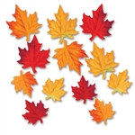 Deluxe Fabric Autumn Leaves (12/Pkg)