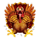 Crazy Turkey Car Cling