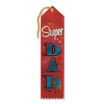 Red Super Dad Ribbon