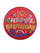Happy Birthday Satin Button