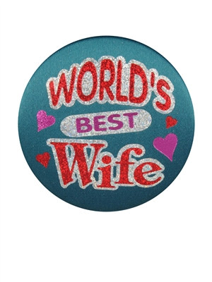 World's Best Wife Satin Button