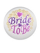 Bride To Be Satin Button