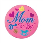 Pink Mom To Be Satin Button