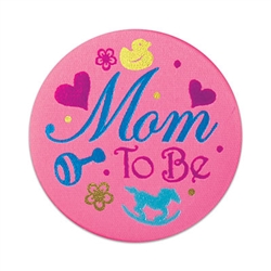 Pink Mom To Be Satin Button