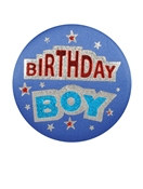 Birthday Boy Satin Button