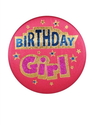 Birthday Girl Satin Button