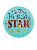Birthday Star Satin Button