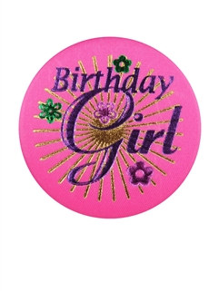 Birthday Girl Satin Button