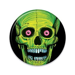 Vintage Halloween Skull Button