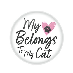 My Heart Belongs To My Cat Button