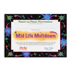 Midlife Meltdown Award Certificates