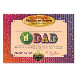 #1 Dad Certificate Award Certificates