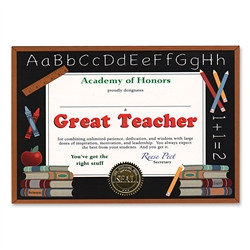 Great Teacher Award Certificates