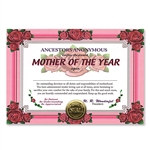 Mother Of The Year Award Certificates