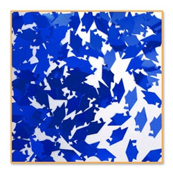 Grad Cap Royal Blue Confetti