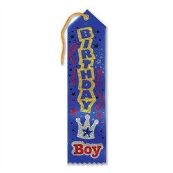 Blue Birthday Boy Jeweled Ribbon